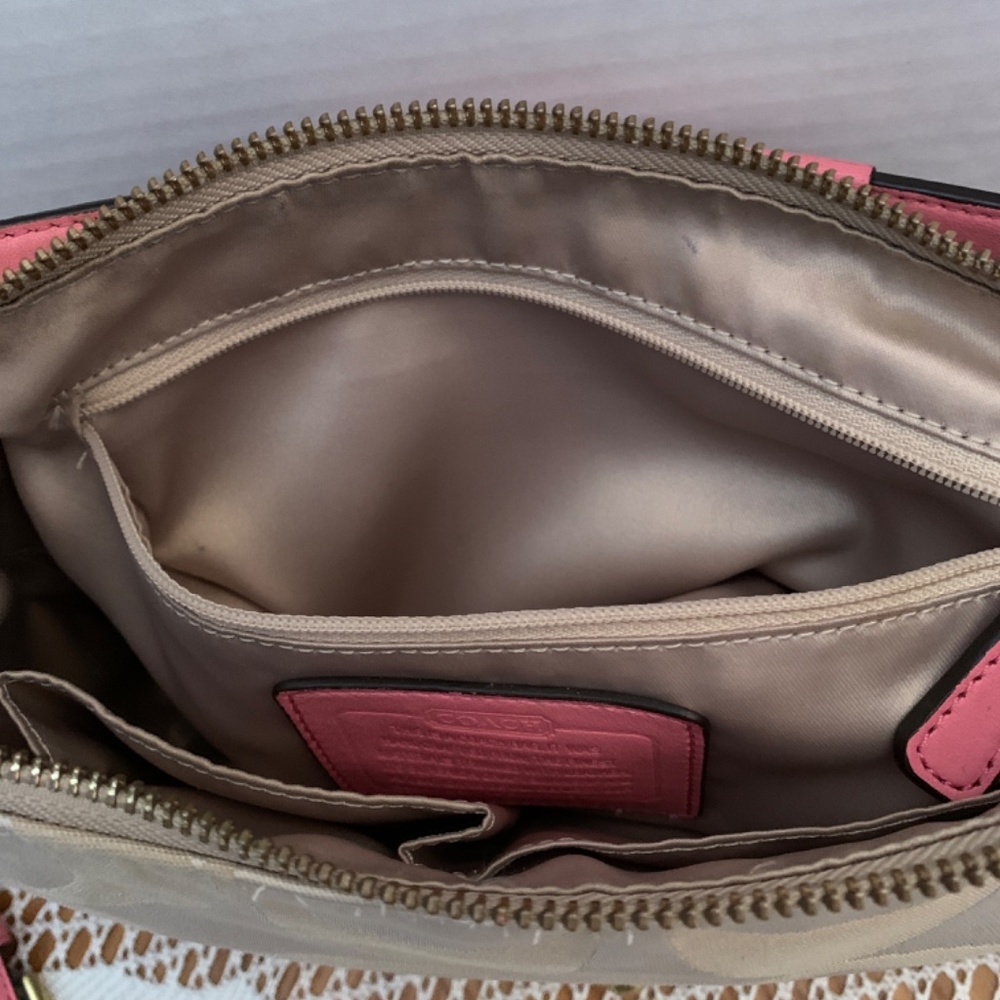 Coach Kristin Crossbody Bag, beige and pink - Picture 7 of 14